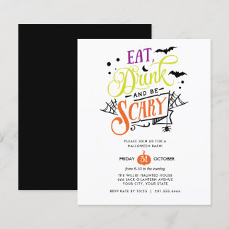Papier BUDGET Mangez un verre et soyez effrayant Hallowee
