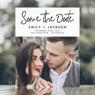 Papier Budget manuscrit Enregistrer la date Invitation ph