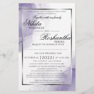 Papier Budget Mariage Améthyste Purple Personnalisé Nikit