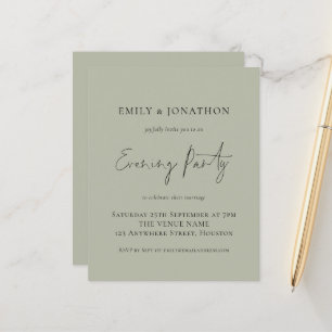 Papier Budget Mariage d'escalier léger Invitation de soir
