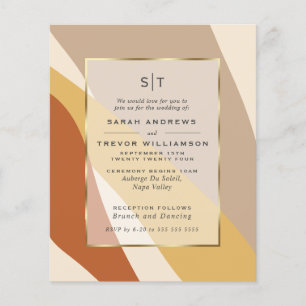 Papier Budget Mariage Earth Tones Terracotta Abstrait