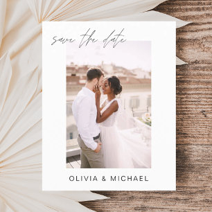 Papier Budget Mariage Enregistrer la date Photo Minimalis