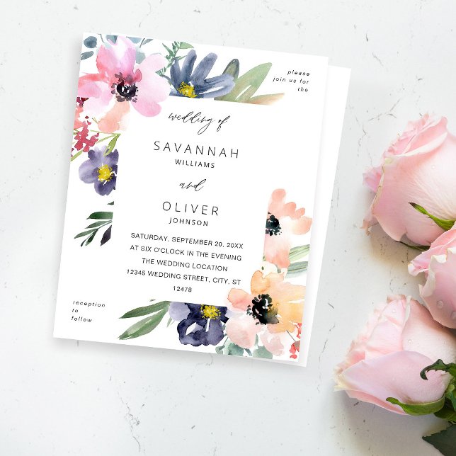Papier Budget Mariage Floral été (Créateur téléchargé)