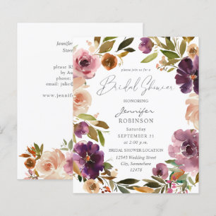 Papier Budget Mariage Floral Violet Et Rose V2 Grand Form