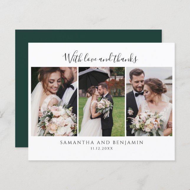 Papier Budget Mariage Jour Photo Collage Merci (Devant / Derrière)