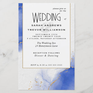 Papier Budget Mariage Royal Blue Skies Abstrait