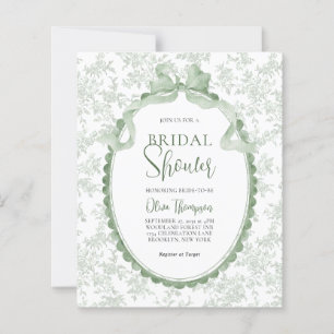 Papier BUDGET Mariage Sage Vert Botanique Ruban