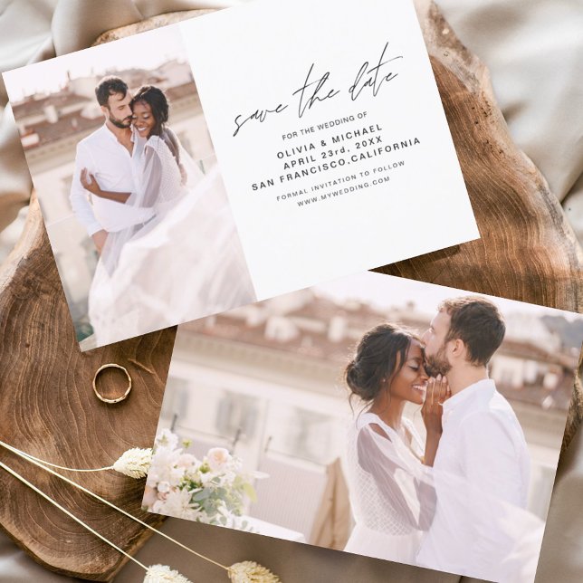 Papier Budget Mariage simple Enregistrer la photo Date (Créateur téléchargé)