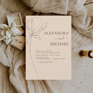 Papier Budget Mariage Terracotta Botanique Floral