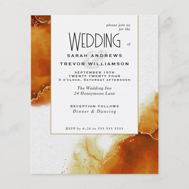 Papier Budget Mariage Toscane Topaz Ciels Abstraits (Devant)
