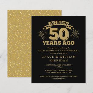 Papier Budget Marié 50e anniversaire Invitation
