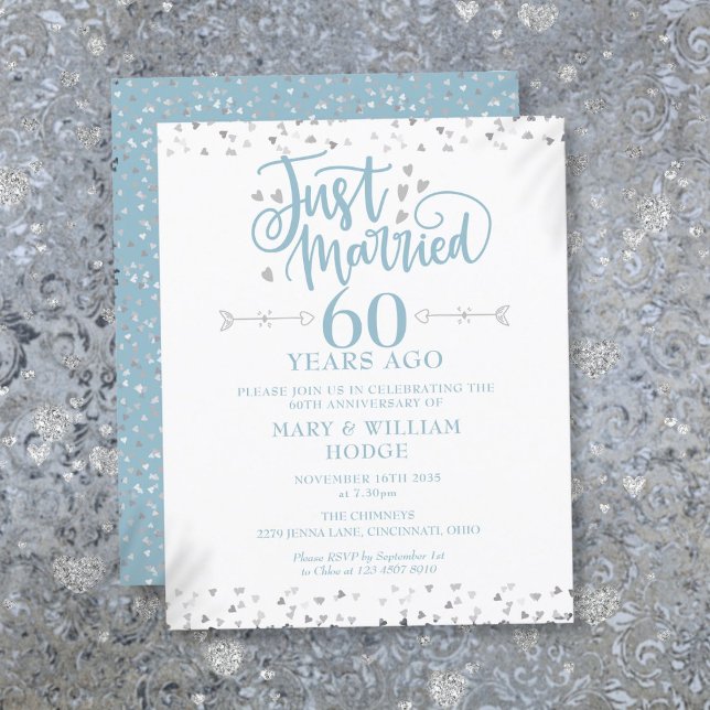 Papier Budget Marié 60e anniversaire Invitation (Budget Just Married 60th Anniversary Invitation)