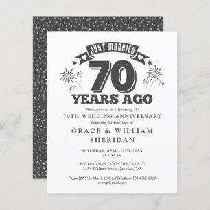 Papier Budget Marié 70e anniversaire Invitation