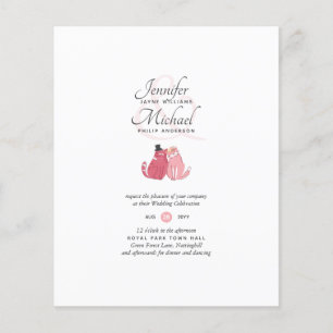 Papier Budget Mariée de chats et mariage de corail de la