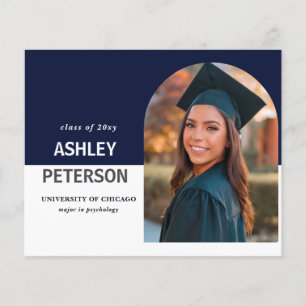 Papier Budget Marine Arch Photo Graduation Invitation