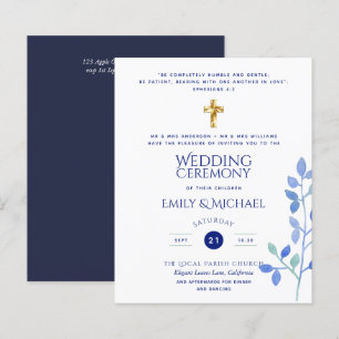 Papier Budget Marine Catholique Mariage Chrétien Invite