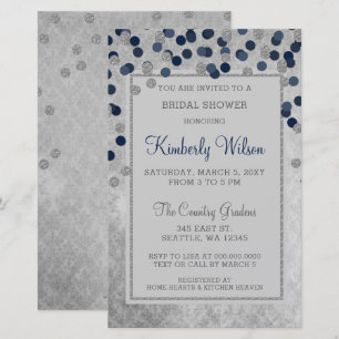 Papier Budget Marine Confetti Invitation à la douche nupt