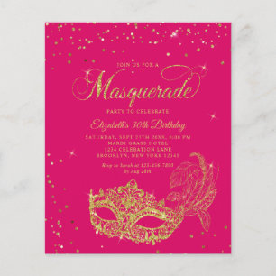 Papier BUDGET Masque d'or Magenta pour photo d'anniversai