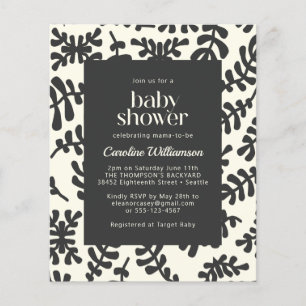 Papier Budget Matisse Botanique Noir Blanc Baby shower