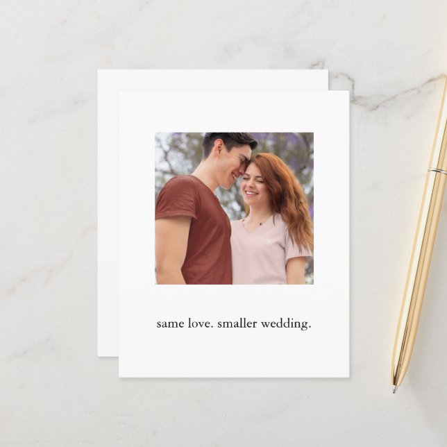 Papier Budget Même Amour Petits Mariages Photo Livestream (Devant/Arrière en situation)