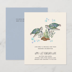 Papier BUDGET Mer Tortues Plage Mariage