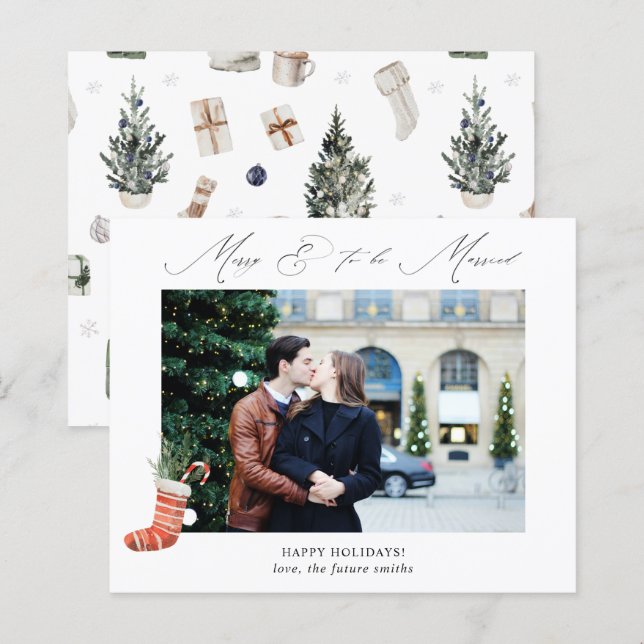 Papier Budget Merry & To Be Marry w Stocking Photo (Devant / Derrière)
