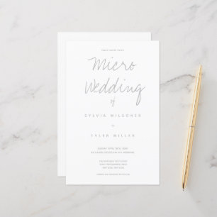 Papier Budget Micro Mariage blanc Gris Typographie