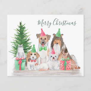 Papier Budget mignon Animaux de Noël Chien Chat Chiot Chi
