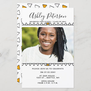 Papier Budget mignon Moderne Photo Graduation Invitation