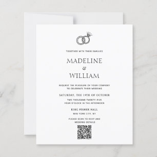 Papier BUDGET Minimaliste anneaux à main tirés Qr Code Ma