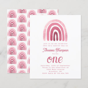 Papier Budget minimaliste Boho rose arc-en-ciel premier a