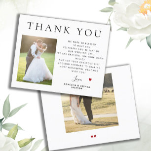 Papier Budget minimaliste moderne photo mariage merci