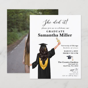 Papier Budget Minimaliste Photo Elle L'A Fait Diplôme
