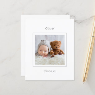 Papier Budget minime photo Faire-part de naissance bébé g