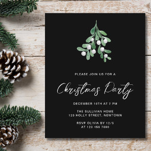 Papier Budget Mistletoe Noël Fête Invitation