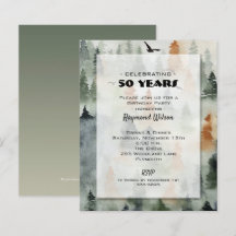 Budget Misty Forest Invitations d'anniversaire