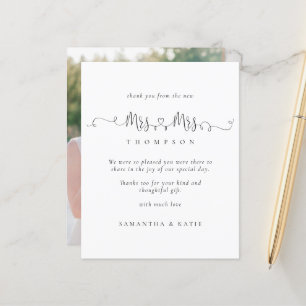 Papier Budget Mme Mme Rings Photo Mariage lesbienne Merci