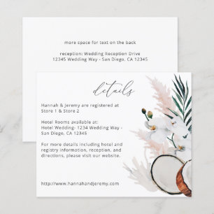 Papier Budget MOD Coconut Coral Blanc Floral Détails