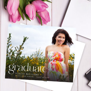 Papier Budget MOD Mod Photo Graduation Faire-part H