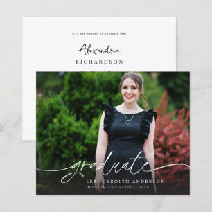 Papier Budget MOD Photo & Calli 4 Faire-part de graduatio