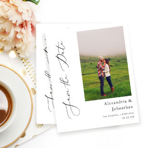 Papier Budget Modern Elegant Photo Enregistrer la date