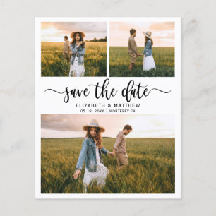 Papier Budget Modern Script Photo Collage Enregistrer La 