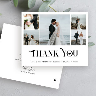 Papier Budget moderne 5 photo collage mariage merci