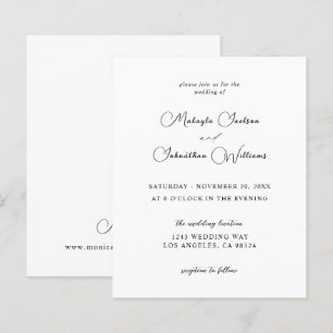 Papier Budget Moderne 9 Mariage de calligraphie -Noir & B
