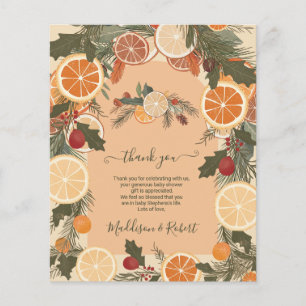 Papier Budget Moderne Baby shower d'hiver des agrumes séc