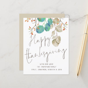 Papier Budget Moderne Bon thanksgiving de Foliage Automne
