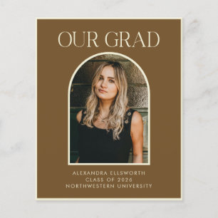Papier Budget Moderne Deux Photo Brown Arc Graduation