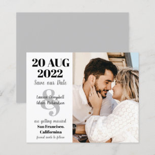 Papier Budget moderne Enregistrer la date Mariage photo