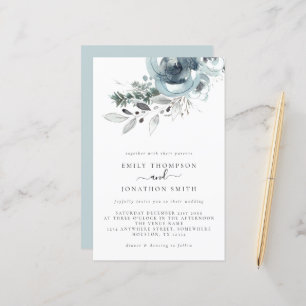 Papier Budget Moderne Florals Faire-part de mariage de No