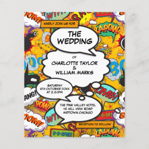 Papier Budget Moderne Fun Faire-part de mariage de bande